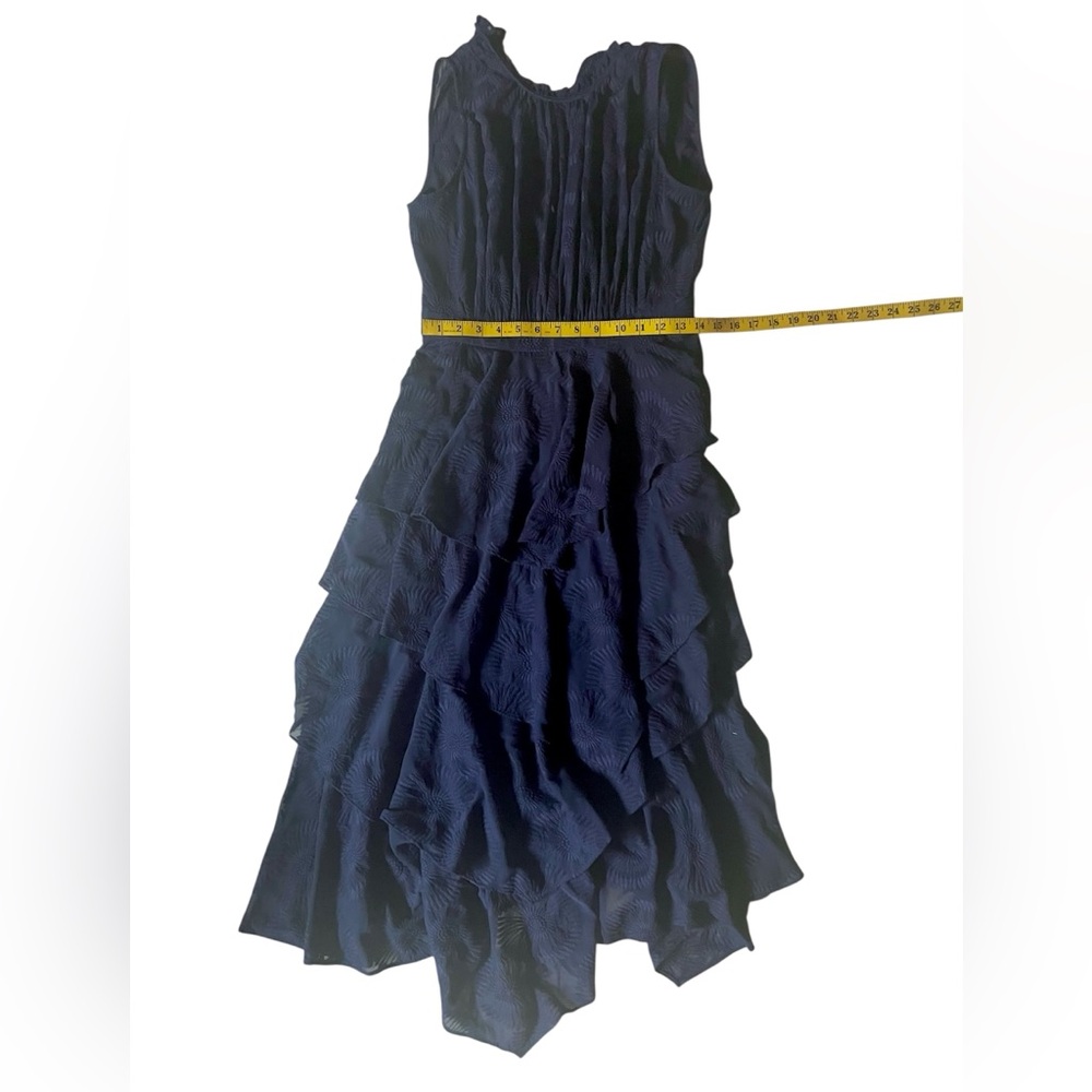 Ted Baker London Midnight Blue Ruffled Midi Dress - Picture 4 of 8